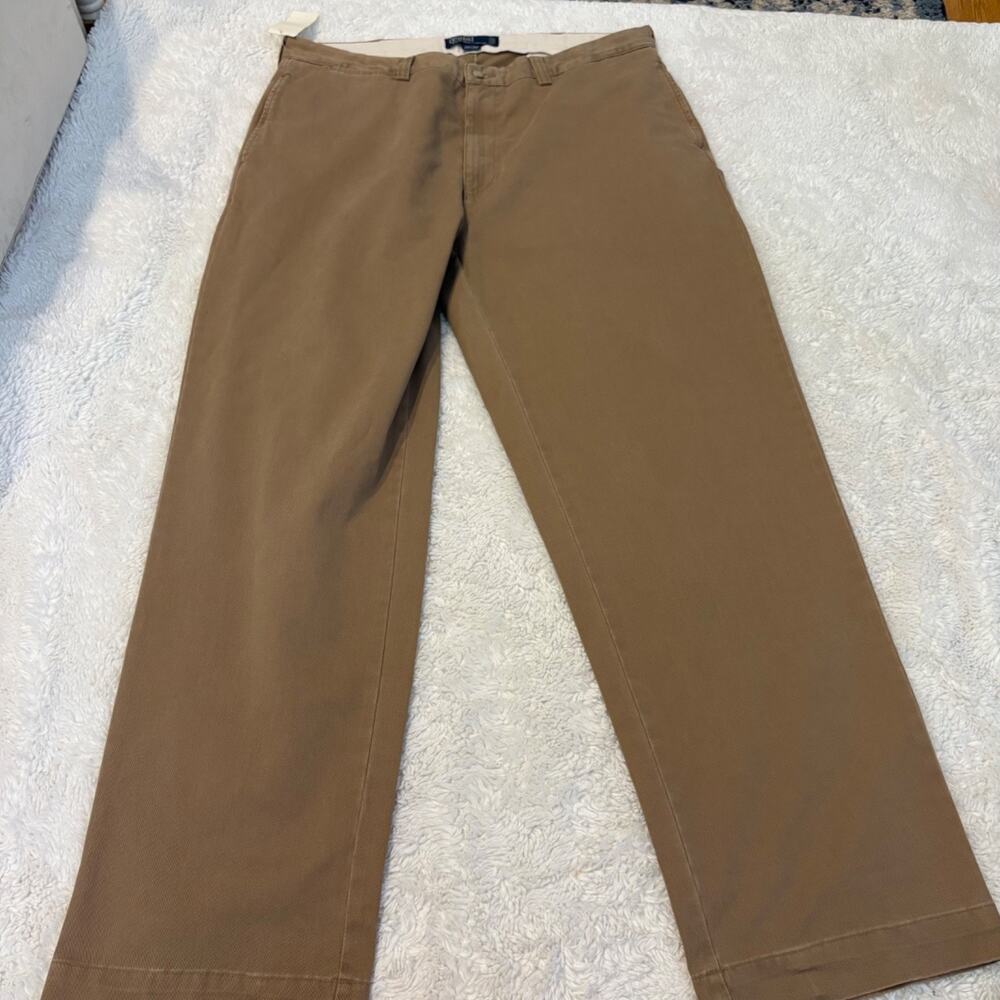 Polo Ralph Lauren Mens 38x32 Philp Khaki Pants Cotton Office Teachers Work Wear - Picture 2 of 6